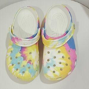 CROCS Multicolor Tie-Dye Clogs